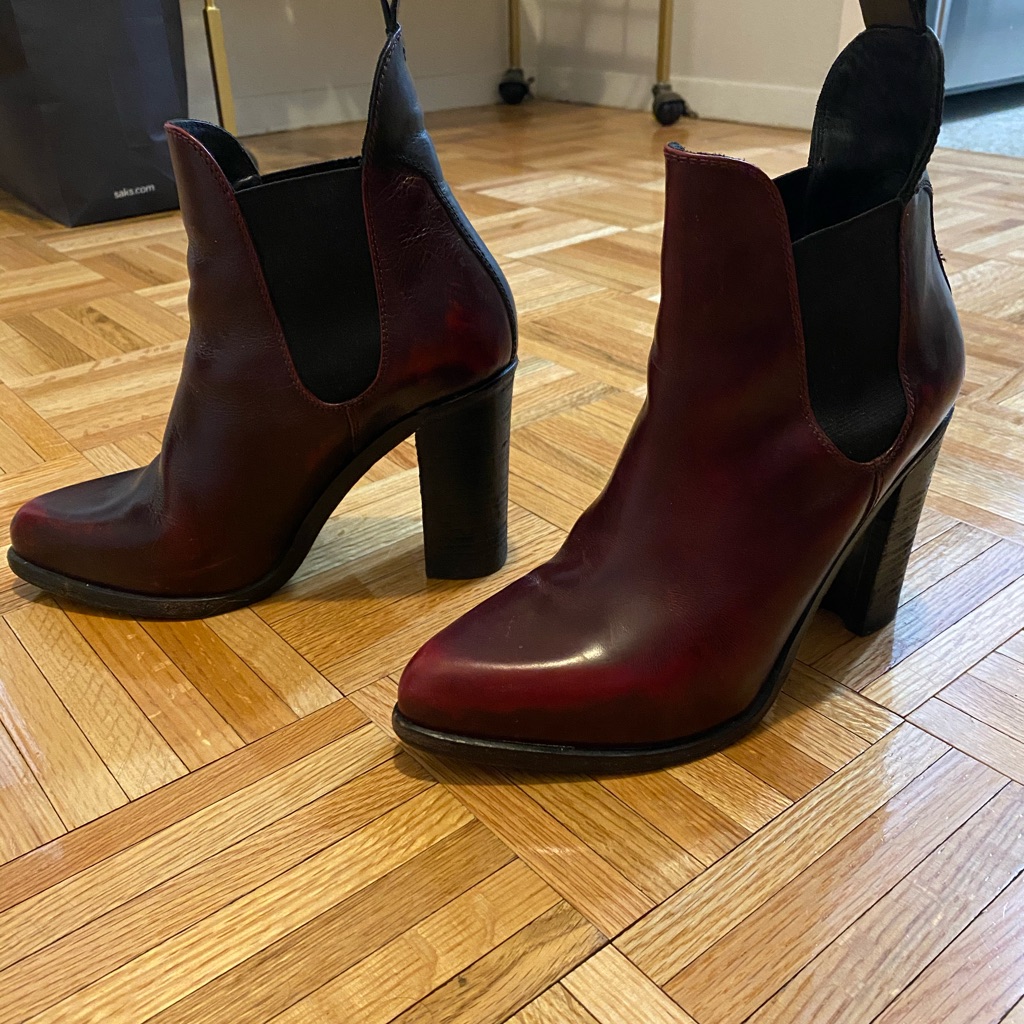 Rag And Bone Maroon Booties